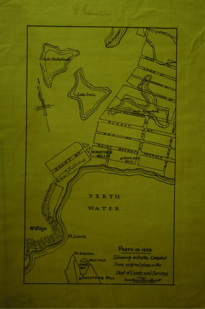 Original copy of the plans of Perth Mill Sites in 1838